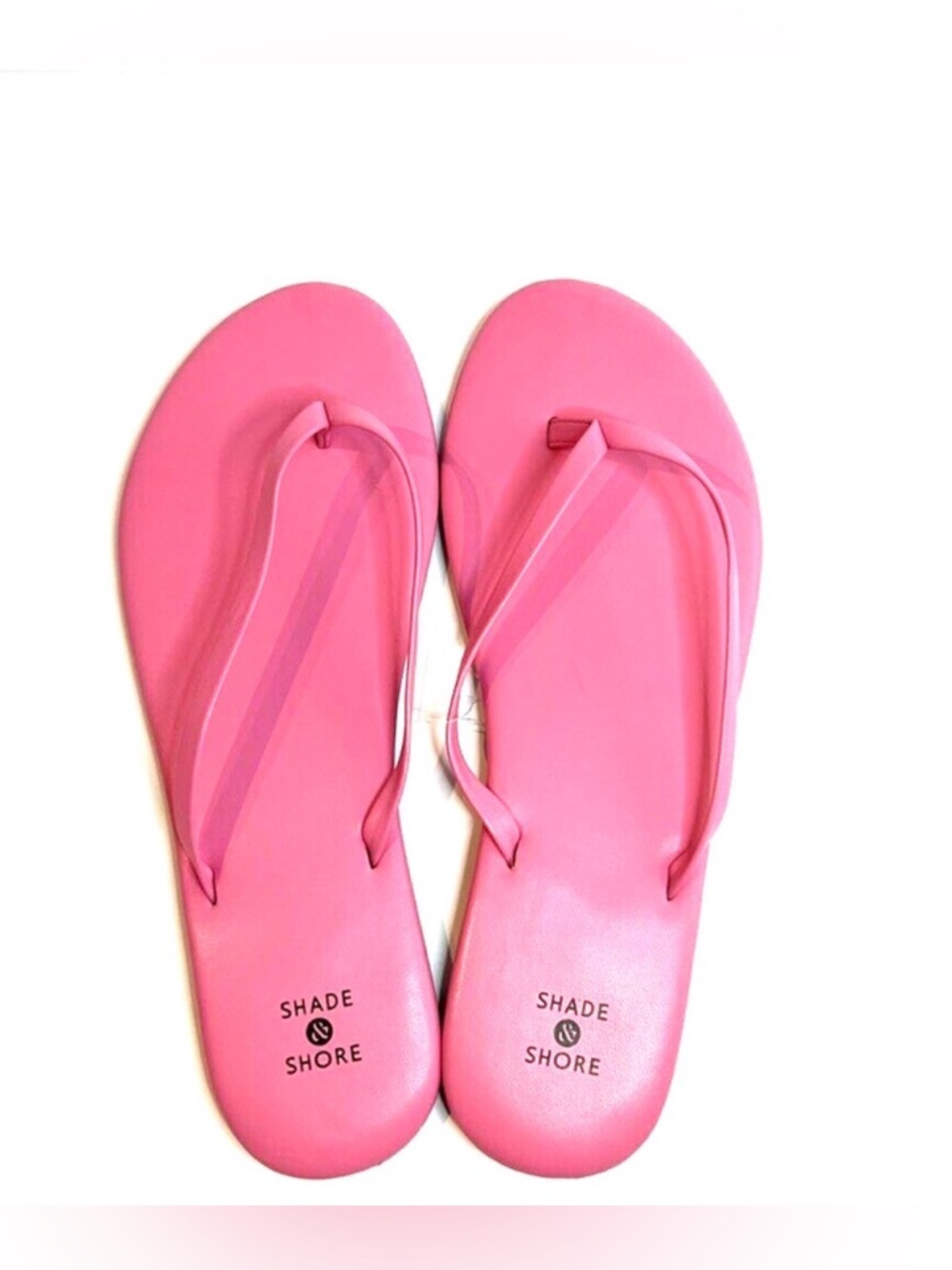 Shade & Shore Bright Pink Slim Strap Flip Flop Sandals